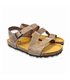 Mens Leather Bio Sandals Corck and Leather Padded Insole 72601 Taupe, by Casual