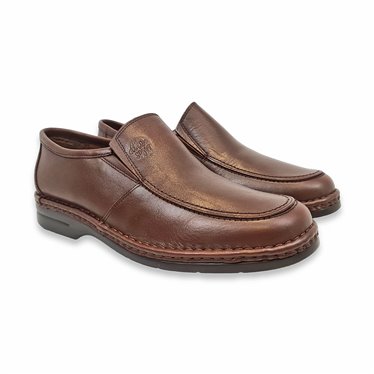 Man Leather Loafers 6076 Mahogany, By Comodo Sport
