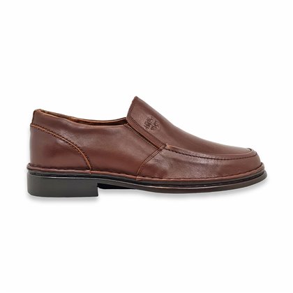 Man Leather Loafers 602 Brandy, By Comodo Sport