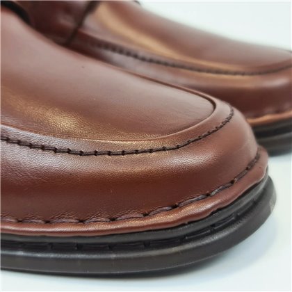 Man Leather Derby Shoes 597 Brandy, By Comodo Sport