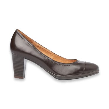 Womens Soft Nappa Leather Comfort Pumps Leather and Gel Insole 1492 Brown, by Eva Mañas