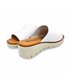 Womens Engraved Leather Peeptoe Clogs Padded Insole 24802 White, by Blusandal