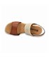 Womens Leather Low Wedged Sandals Padded Insole and Ellastic Band 1260 Leather, by BluSandal