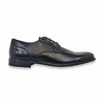 Zapatos Derby Hombre Piel Talla Grande Piso Goma 14027 Negro, de Dj Santa
