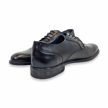 Zapatos Derby Hombre Piel Talla Grande Piso Goma 14027 Negro, de Dj Santa