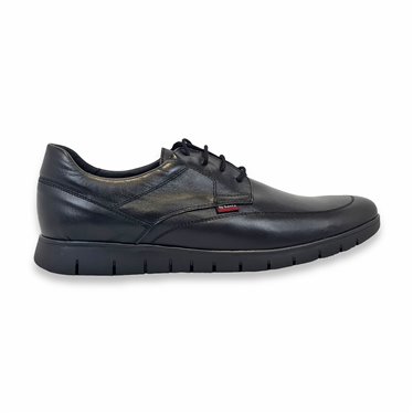 Men's Leather Lace-Up Shoes Big Sizes Available Rubber Sole 12492 Black, by DJ Santa