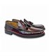 Men's Leather Tasseled Loafers Big Sizes Available Rubber Sole 14029 Burgundy, by DJ Santa