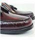 Men's Leather Tasseled Loafers Big Sizes Available Rubber Sole 14029 Burgundy, by DJ Santa