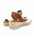 Sandalias Cuña Baja Mujer Piel Plantilla Acolchada Y Elásticos 1260 Blanco, de Blusandal