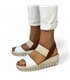 Sandalias Cuña Baja Mujer Piel Plantilla Acolchada Y Elásticos 1260 Blanco, de Blusandal