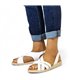 Sandalias Cuña Baja Mujer Piel Plantilla Acolchada 24925 Blanco, de Blusandal