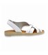 Womens Low Wedge Sandals with Padded Insole 24925 White, by Blusandal