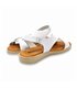 Sandalias Cuña Baja Mujer Piel Plantilla Acolchada 24925 Blanco, de Blusandal