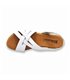 Sandalias Cuña Baja Mujer Piel Plantilla Acolchada 24925 Blanco, de Blusandal