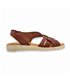 Womens Low Wedge Sandals with Padded Insole 24925 Leather, by Blusandal