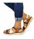 Sandalias Cuña Baja Mujer Piel Plantilla Acolchada 24106 Multicuero, de Blusandal