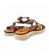 Sandalias Cuña Baja Mujer Piel Plantilla Acolchada 24106 Multicuero, de Blusandal