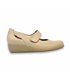 Women's Low Wedge Mary Jane Shoes Leather Removable Insole 71TP Beige, by Tupié