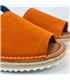 Avarcas Menorquinas Plataforma Mujer Piel Ante Plantilla Acolchada 15202 Naranja, de C. Ortuño