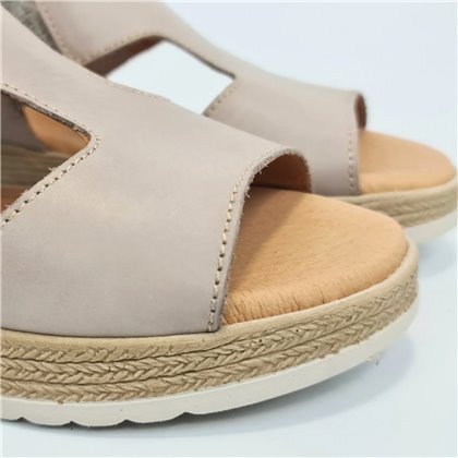 Womens Low Wedged Sandals Ellastic and Velcro Gel Insole 3701 Ice, by Blusandal