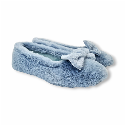 Womens Closed Suapel House Slippers Bow Non-Slip Sole 4360 Sky Blue, by TuPié