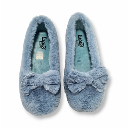 Zapatillas Casa Cerradas Mujer Suapel Lacito Suela Antideslizante 4360 Celeste, de Tupié