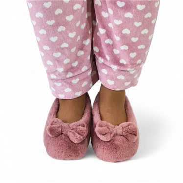Zapatillas Casa Cerradas Mujer Suapel Lacito Suela Antideslizante 4360 Rosa, de Tupié