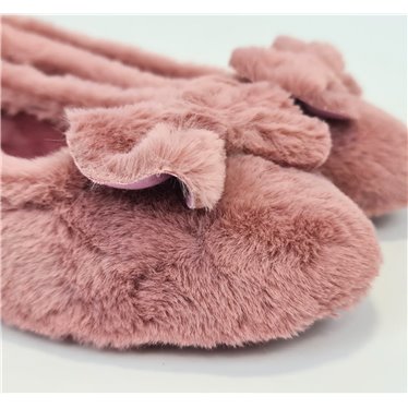 Zapatillas Casa Cerradas Mujer Suapel Lacito Suela Antideslizante 4360 Rosa, de Tupié