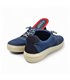 Mens Leather Casual Sneakers Ellastic Laces Ultralight Sole Removable Insole 1064 Blue, by Éxodo