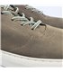 Mens Leather Casual Sneakers Ellastic Laces Ultralight Sole Removable Insole 1064 Khaki, by Éxodo