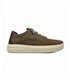 Mens Leather Casual Sneakers Ellastic Laces Ultralight Sole Removable Insole 1064 Khaki, by Éxodo