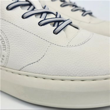 Mens Leather Casual Sneakers Ellastic Laces Ultralight Sole Removable Insole 1064 Ice, by Éxodo