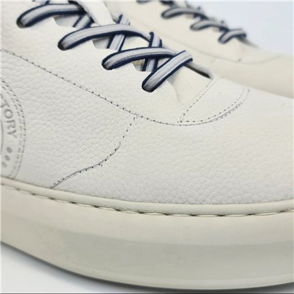 Mens Leather Casual Sneakers Ellastic Laces Ultralight Sole Removable Insole 1064 Ice, by Éxodo