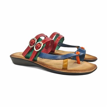 Sandalias Esclavas Cuña Baja Mujer Piel Ultraligera Plantilla Acolchada 2005 Multicolor, de Digo Digo