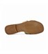 Womens Leather Flat Flip-Flop Style Sandals Suede Gold Detail Padded Insole 105 Beige, by Bda