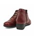 Botines Cómodos Mujer Piel Blanda Cuña Cremallera Y Cordones Elásticos 3950 Burdeos, de Berelax