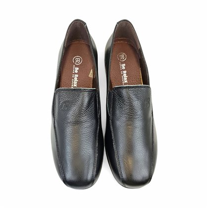 Zapatos Cómodos Cuña Mujer Piel Blanda Elásticos Laterales 3505 Negro, de Berelax