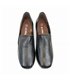 Womens Leather Slip-On Wedge Shoes Soft Leather Elastic Sides 3505 Black, by BeRelax