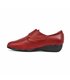 Womens Leather Wedge Comfort Shoes Side Elastics Velcro 3507 Red, by BeRelax