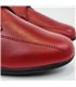 Womens Leather Wedge Comfort Shoes Side Elastics Velcro 3507 Red, by BeRelax