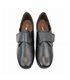Zapatos Cómodos Cuña Mujer Piel Blanda Elásticos Laterales Velcro 3507 Negro, de Berelax