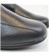 Womens Leather Wedge Comfort Shoes Side Elastics Velcro 3507 Black, by BeRelax
