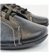 Womens Soft Leather Sneakers Elastic Lace 454 Black, by BeRelax