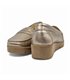 Mocasines Confort Cuña Mujer Piel Blanda Adorno Antifaz 3145 Platino, de Berelax