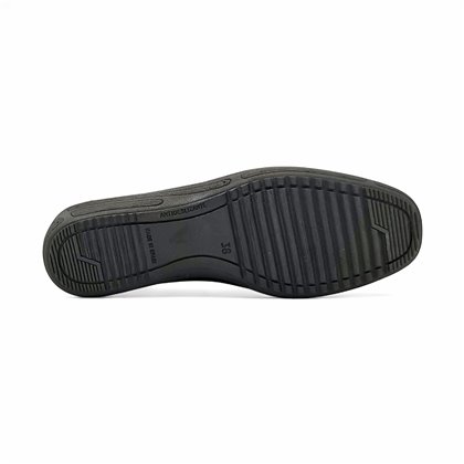 Mocasines Confort Cuña Mujer Piel Blanda Y Licra Elástica  3080 Negro, de Berelax