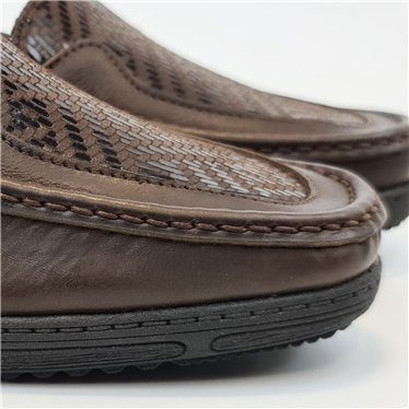 Mocasines Confort Cuña Mujer Piel Blanda Y Licra Elástica  3080 Marrón, de Berelax