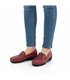 Mocasines Confort Cuña Mujer Piel Blanda Y Licra Elástica  3080 Rojo, de Berelax