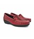 Mocasines Confort Cuña Mujer Piel Blanda Y Licra Elástica  3080 Rojo, de Berelax