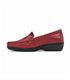 Womens Comfort Loafers Soft Leather and Elastic Lycra 3080 Red, by BeRelax