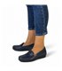 Mocasines Confort Cuña Mujer Piel Blanda Y Licra Elástica  3080 Marino, de Berelax